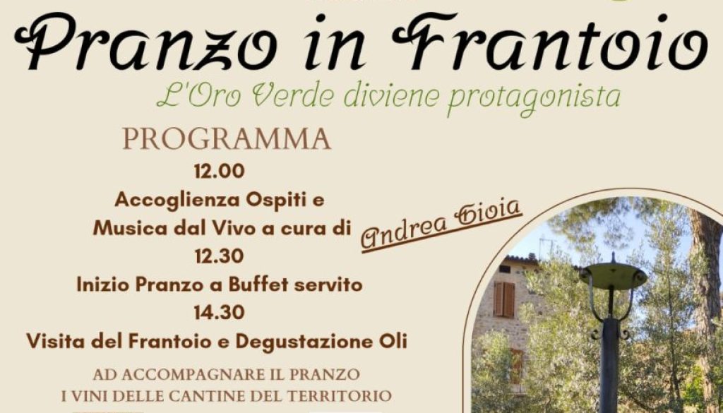 Pranzo in Frantoio Pranzo in Frantoio