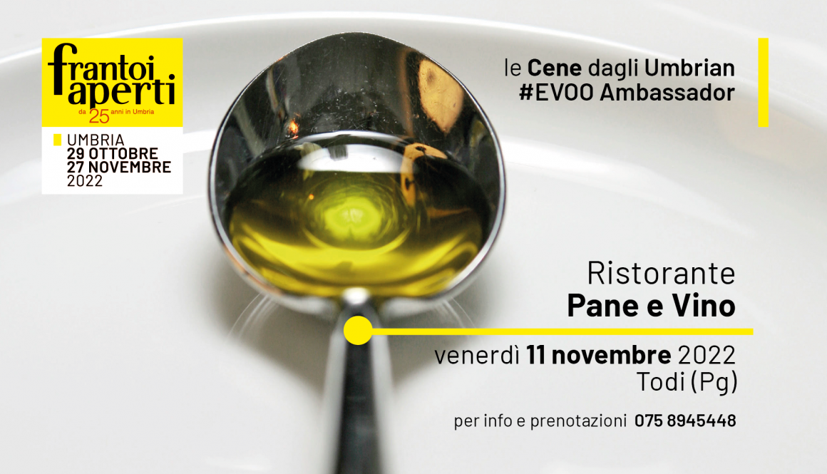11 novembre 2022 a Todi (Pg) al Ristorante Pane e Vino