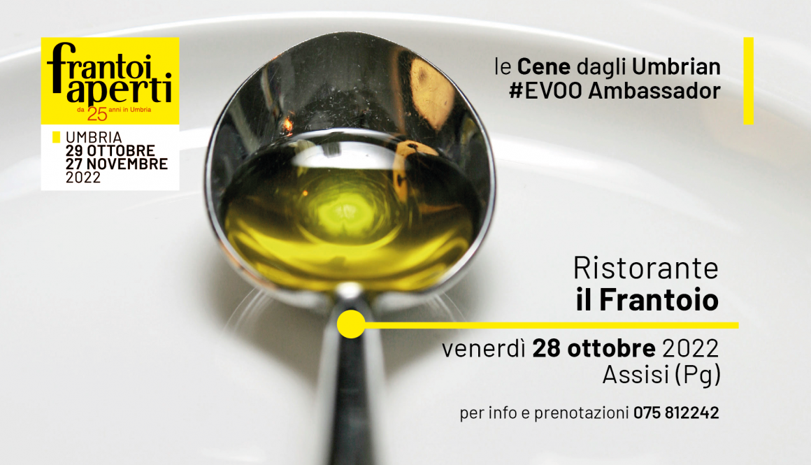 28 ottobre 2022 – Assisi (Pg) – Il Frantoio Ristorante